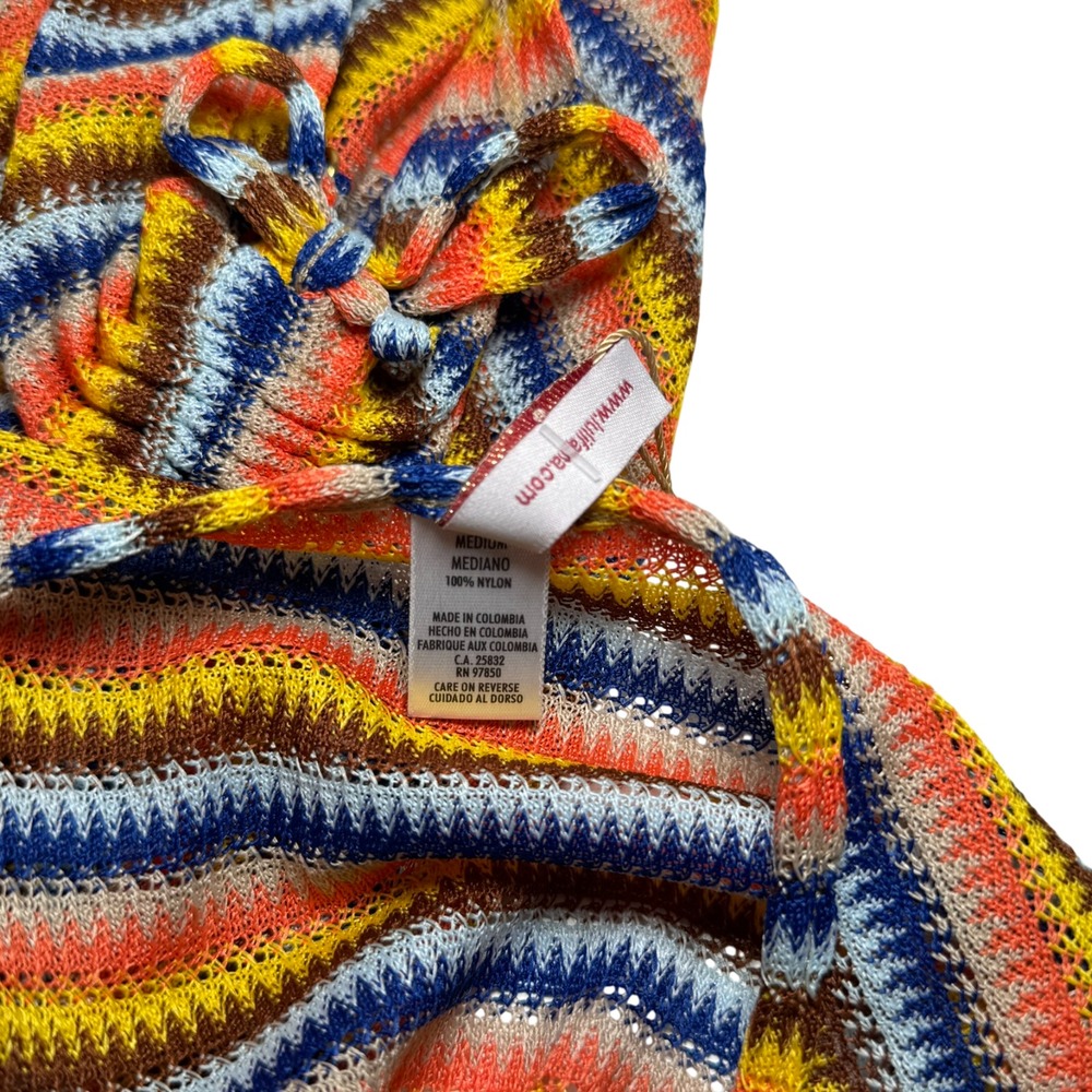 NWT  LULI FAMA Miami Chevron print‎ Cabana V-neck Swimsuit Cover-up Size M - Picture 12 of 12